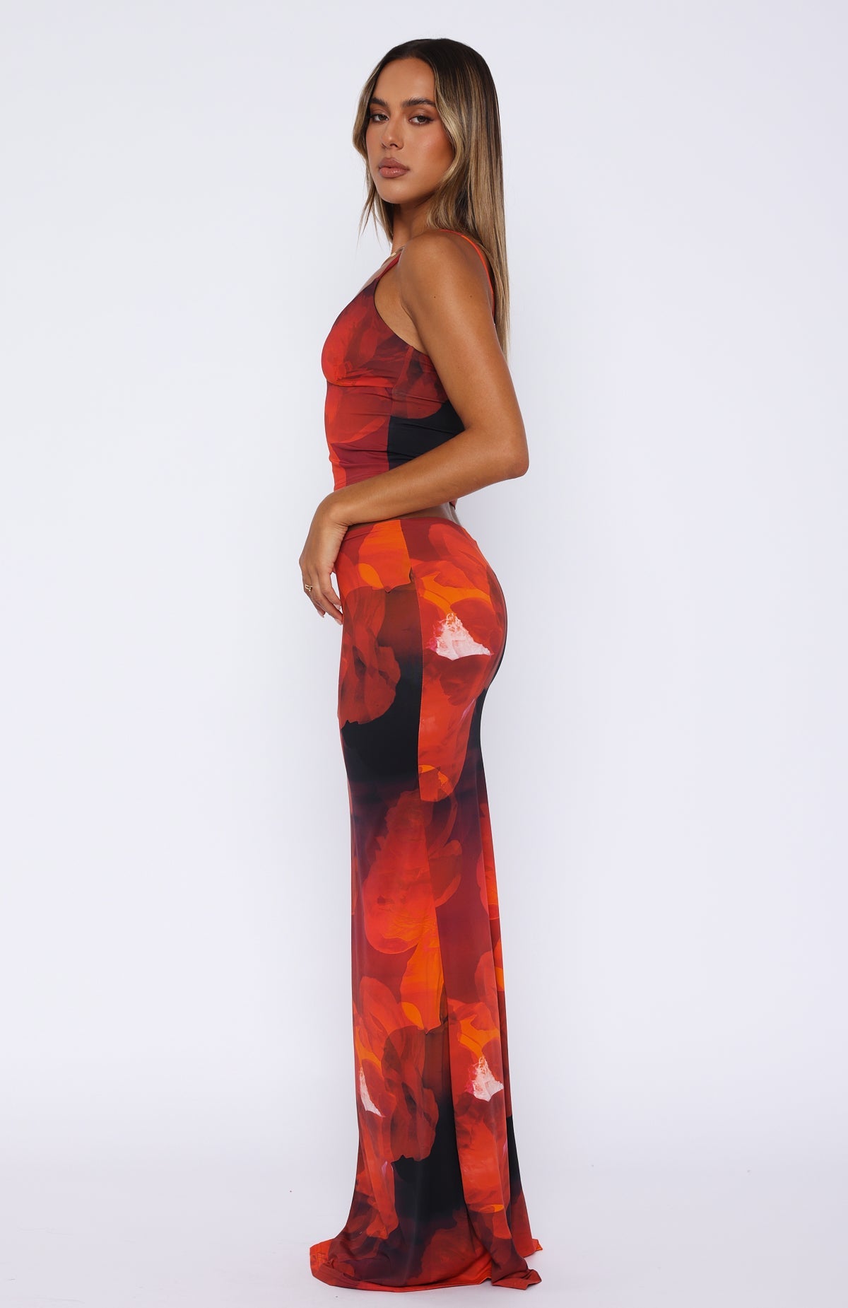 Ensemble Femme 2 pièces – Débardeur col V & jupe longue assortie
