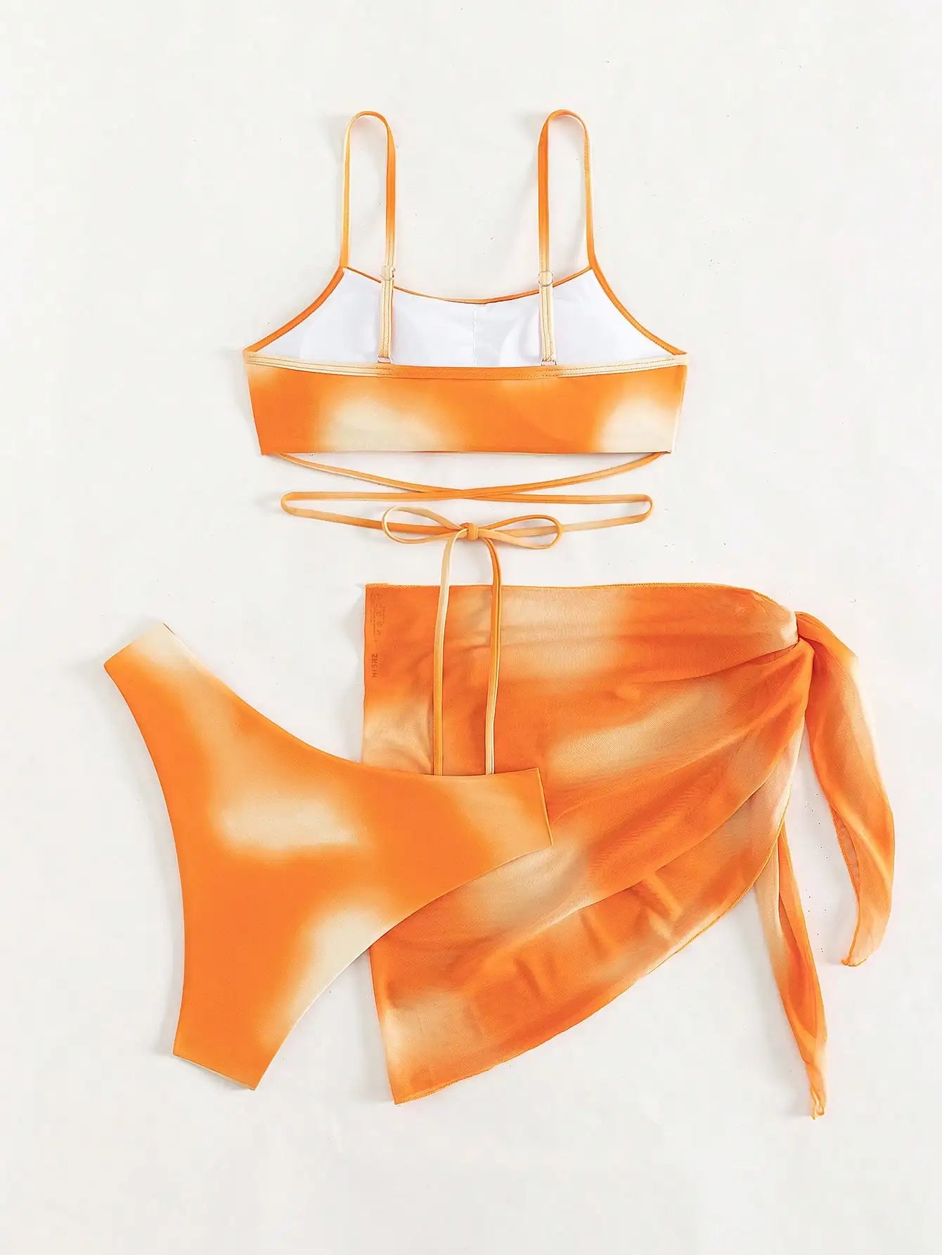 Maillot de bain 3 pièces dégradé avec jupe – Style été 2025