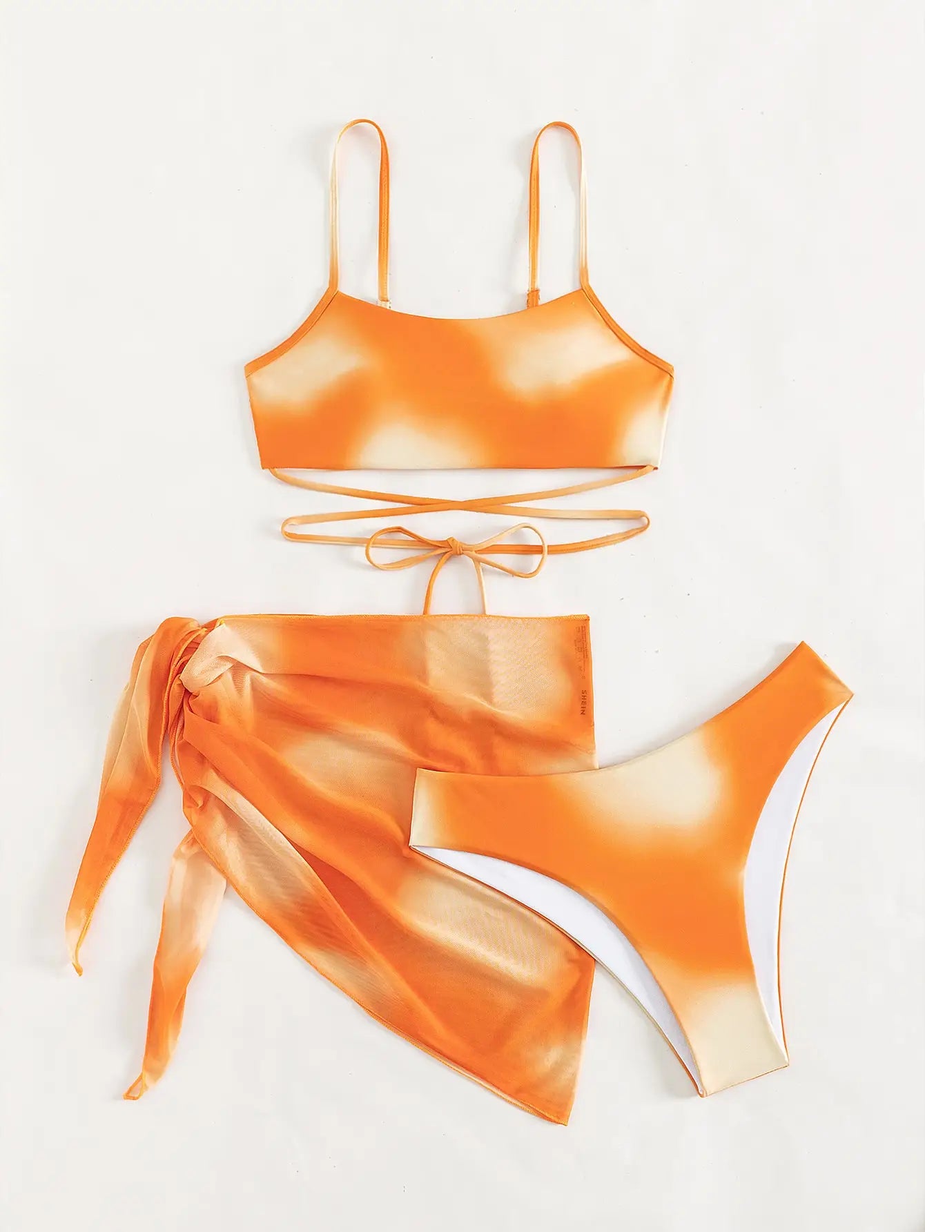 Maillot de bain 3 pièces dégradé avec jupe – Style été 2025