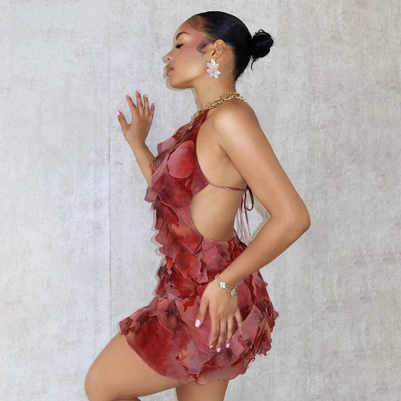 Robe Courte à Fleurs – Glamour