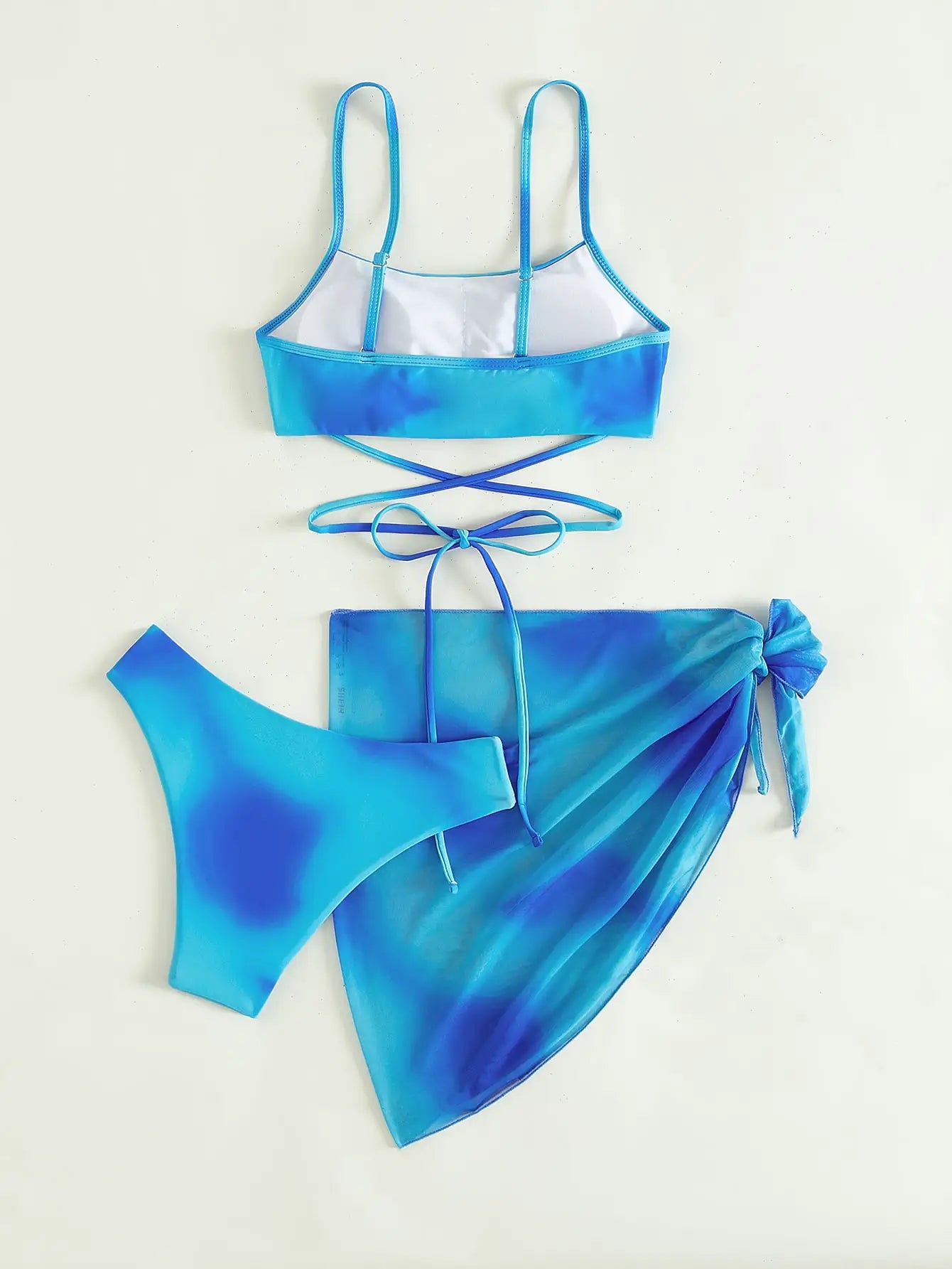 Maillot de bain 3 pièces dégradé avec jupe – Style été 2025