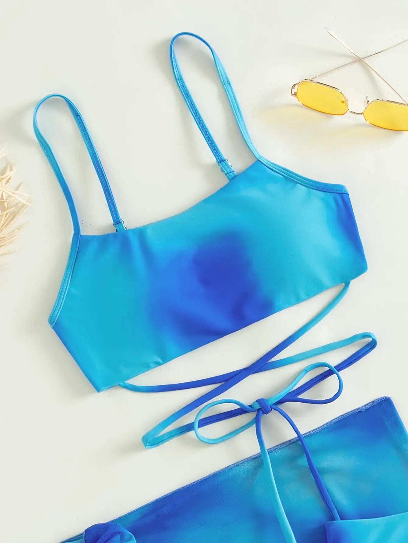 Maillot de bain 3 pièces dégradé avec jupe – Style été 2025